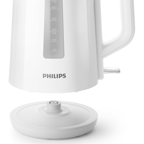 Fierbator Philips HD9318/00, 2020W, 1.7 l, capac cu resort, plastic, led de control, indicator de nivel al apei, filtru detasabil, fara fir cu baza Pirouette 360, Alb [2]