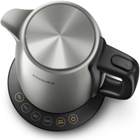 Fierbator Philips HD9359/90, 2200 W, 1.7 L, baza 360°, 4 butoane presetate pentru selectarea bauturilor si a ingredientelor, Filtru cu microsita, control temperatura, Negru [2]