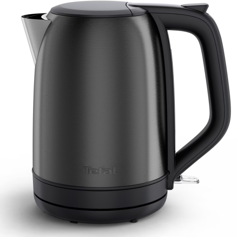 ESPRESSOARE SI CAFETIERE - RESIGILATE - Fierbator Tefal Subito KO5S08E0, 2400W, rezervor apa 1.7L, otel inoxidabil, baza rotativa 360°, filtru detasabil & lavabil, indicator nivel apa, negru & gri