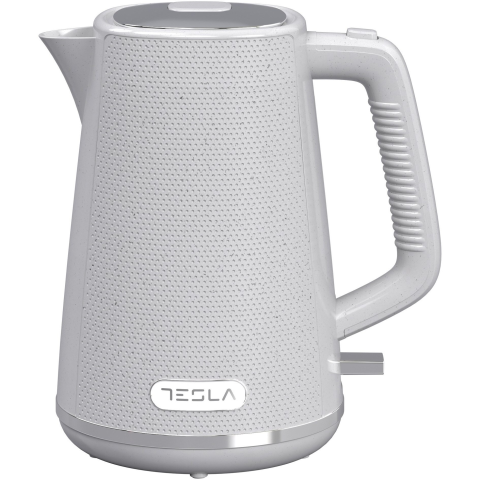 ELECTROCASNICE - RESIGILATE - Fierbator Tesla KT400GX, 1.7L, 2200W, oprire automata, indicator LED, baza rotativa 360°, alb/gri