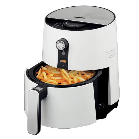 Friteuza cu aer cald Heinner AirFryer HAF-1300WH, gatire fara ulei, 1300 W, capacitate vas 3.6l, capacitate cos 2.6L , termostat reglabil 0-200˚C, timer 30 min, alb [2]