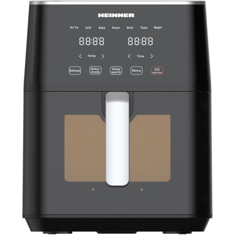 ELECTROCASNICE - RESIGILATE - Friteuza cu aer cald Heinner cyclonefry cook HAF-M7BK1800 , 1500-1800w, capacitate 7l, display digital cu control touch, termostat reglabil 40-200 grade, Negru