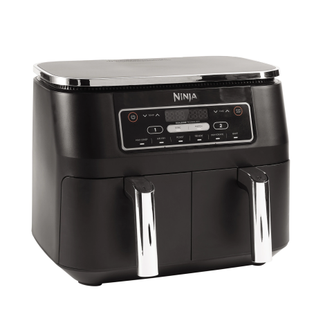 Friteuza cu aer cald Ninja AF300, 2400W, 7.6l, 6 functii de gatit, functie Max Crisp si Sync&Match, 2 sertare cu invelis ceramic pentru 2 preparate simultan, temperatura reglabila 40°C to 240°C, picio [1]