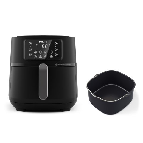 FRITEUZE - Friteuza cu aer cald Philips HD9285/93 seria 5000 XXL conectat, 16 in 1 functii de gatit, 7.2 l (1.4 kg), Tehnologie Rapid Air, Conectat la aplicatia HomeID, Controlul timpului: Pana la 60 de minute