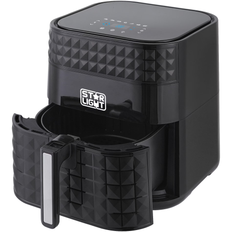 FRITEUZE - Friteuza cu aer cald Star-Light DAFV-1800Z7B, 1800 W, 7 l, 7 Programe presetate, temperatura ajustabila, vas detasabil, gratar antiaderent detasabil, Negru