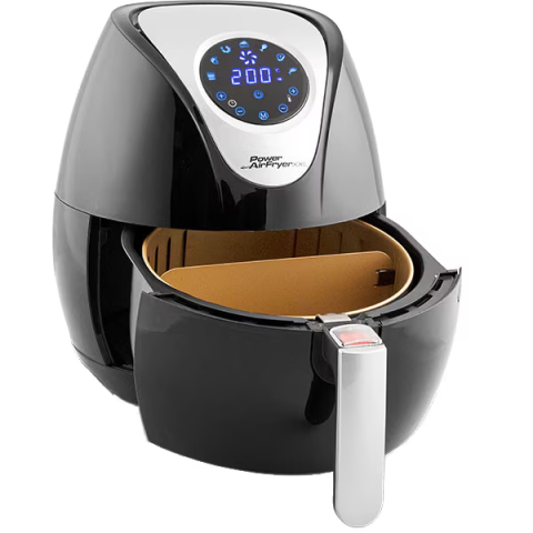 FRITEUZE - Friteuza fara ulei MediaShop Power AirFryer XL DELUXE 2927, 3.2l, 7 programe presetate, tava pentru pizza, Afisaj Easy Touch, Negru/Argintiu