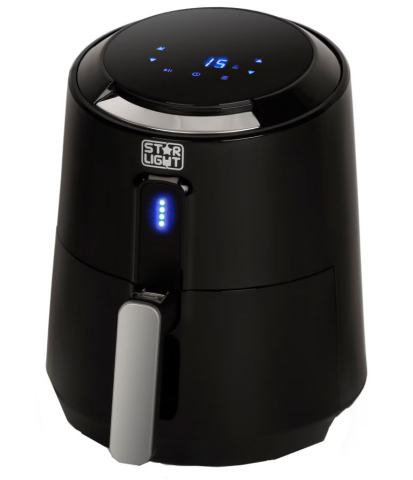 RESIGILATE - Friteuza fara ulei Star-Light Airfryer DAFB-2613BL, 1300W, 2.6L, Control Digital, 8 Programe Presetate, Negru