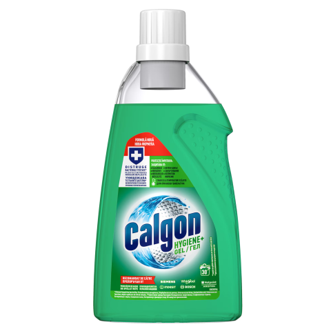 Detergent si Balsam rufe - Gel anticalcar CALGON Extra Hygiene+, 1.5L