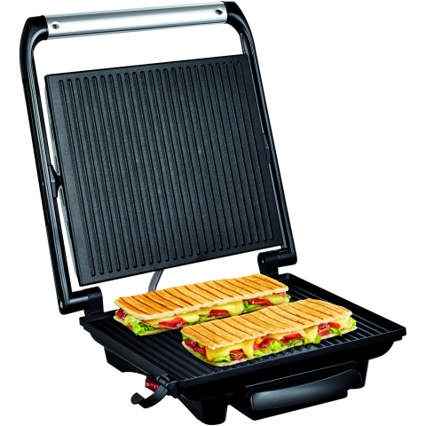 Gratar electric multifunctional Tefal Inicio Grill GC241D38, 2000 W, functie Panini integrata, placi antiaderente 30×20 cm, tavita colectoare grasime detasabila, design vertical pentru depozitare comp [3]