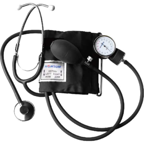SANATATE SI WELLNESS - Honsun tensiometru aneroid cu stetoscop cu capsulă simplă, model HS-50A