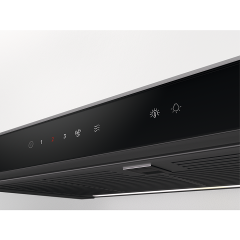 Hota telescopica incorporabila AEG GDP869PB, Panel frontal de sticla,Control electronic, Conectivitate plita; Functie Breeze, Perfect Illumination, Putere de absorbtie 650 mc/h, 90 cm, Negru [1]
