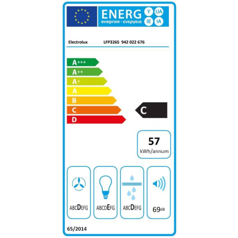 Hota telescopica incorporabila Electrolux LFP326S, Putere de absorbtie 410 mc/h, 1 motor, 60 cm, Inox [3]