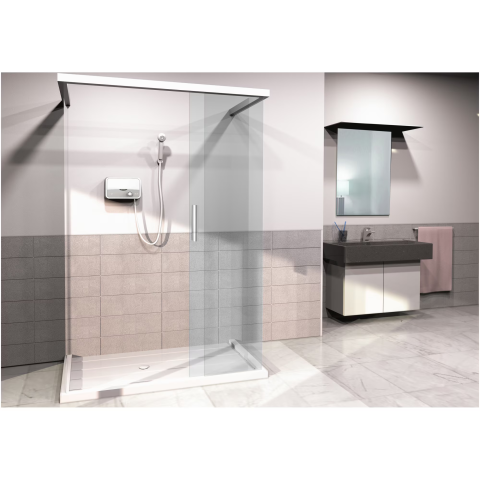 Incalzitor instant electric pentru apa Ariston AURES SLIM, Instalare single-point, Protectie electrica IP25, Termostat cu siguranta dubla, 4 setari de putere, Kit robinet/dus [3]