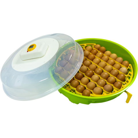 ELECTROCASNICE - RESIGILATE - Incubator electric oua (clocitoare) cu termometru, higometru si dispozitiv de intoarcere PUISOR NOU IO-103TH, putere 100 W, afisare temperatura si umiditate, dispozitiv manual de intoarcere, capacitat
