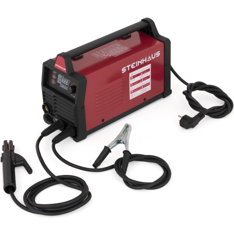 Invertor sudura cu rola sarma flux 0.45 kg MIG/MMA/TIG Steinhaus PRO-MIG130, 230 V, 20-130 A curent, 0.8-1.0 mm diametru sarma de sudura, 1.6-3.2 mm diametru electrod de sudura [1]
