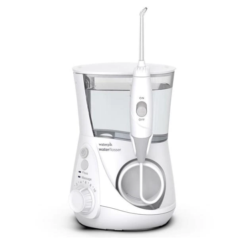 Irigator bucal Waterpik Profesional Aquarius WP-660, 7 capete curatare, 10 trepte presiune, Rezervor 650ml, Alb [1]