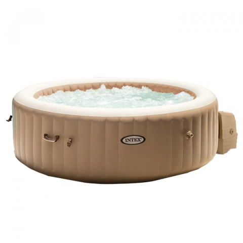 PISCINE - RESIGILATE - Jacuzzi gonflabil PureSpa Deluxe Bubble Intex 28426EX, 196x196xH71cm, Sahara, PVC, 4 locuri