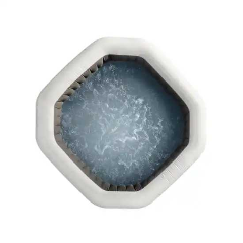 Jacuzzi gonflabil PureSpa Onyx Black Bubble Deluxe Intex 28458, D181xH71cm, PVC, 4 locuri, protectie baza, prelata acoperire si 2 tetiere gonflabile [1]