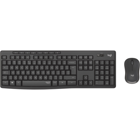 CAMERE DE SUPRAVEGHERE - Kit wireless tastatura si mouse Logitech MK295 Silent, layout US INTL, Graphite