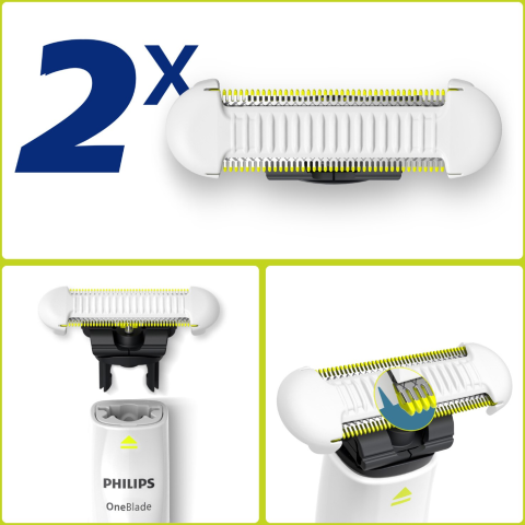 Lame de schimb PHILIPS OneBlade Intimate, unisex, 2 bucăți [1]