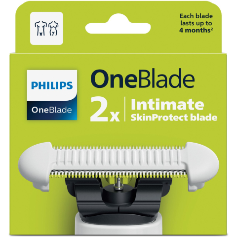 APARATE DE TUNS SI RAS - Lame de schimb PHILIPS OneBlade Intimate, unisex, 2 bucăți