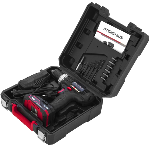 Masina de gaurit si insurubat (bormasina) cu acumulator 18V 2.0Ah Li-Ion Steinhaus, PRO-CD18N, 38Nm, 25 trepte torsiune, 2 trepte turatie 400/1400 RPM [2]