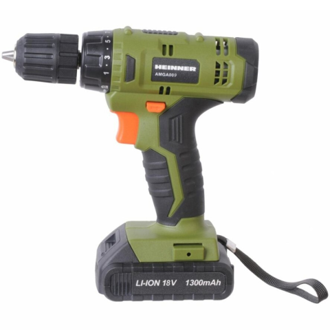 APARATE DE SPALAT CU PRESIUNE - Masina de gaurit si insurubat (bormasina) pe acumulator Heinner AMGA009, 18 V, 650 RPM, 28 Nm, 10 mm mandrina rapida