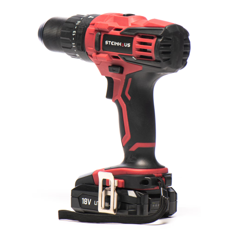 Scule electrice & Unelte - Masina de gaurit si insurubat cu percutie (bormasina) cu acumulator 18V 2.0Ah Li-Ion Steinhaus, PRO-CD18M, 50Nm, 21 trepte torsiune, 2 trepte turatie 400/1600 RPM (RESIGILAT)