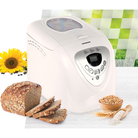 Masina de paine Heinner HBM-690W, 600W, 900 g, 12 programe, Alb [2]