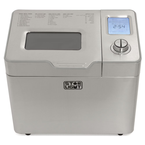 Masina de paine Star-Light MPD-550SS, 12 programe, 550W, Display, Control Digital, Compartiment seminte, Inox [2]