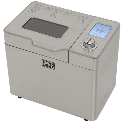 ELECTROCASNICE - RESIGILATE - Masina de paine Star-Light MPD-550SS, 12 programe, 550W, Display, Control Digital, Compartiment seminte, Inox