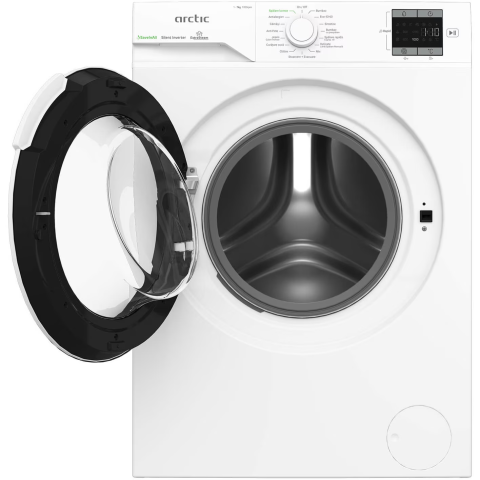 Masina de spalat rufe Arctic APLM1WFSU17210W, 7 Kg, 1200 RPM, Clasa energetica A, Motor Silent Inverter, ExtraSteam, IronExpress, Recycled Tub, Fast/Intensive, Steam, WaterMode (Water Saving - Extra R [1]