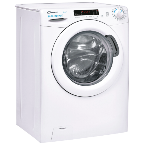 Masina de spalat rufe Candy Smart CS4 1072/1-S, SLIM, 7 kg, 1000 rpm, Clasa D, Easy Iron, Kg Detector, Alb [2]