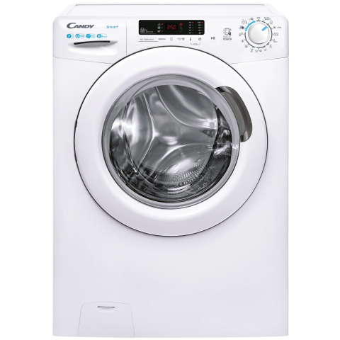 MASINI DE SPALAT SI USCATOARE RUFE - Masina de spalat rufe Candy Smart CS4 1072/1-S, SLIM, 7 kg, 1000 rpm, Clasa D, Easy Iron, Kg Detector, Alb