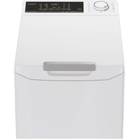 Masina de spalat rufe cu incarcare verticala Candy TCA284TM5-S, 8 kg, 1200 RPM, Clasa A, Motor Inverter, Display digital 4D, Wifi,Mix Power Systems, Gentle touch opening, Alb [2]
