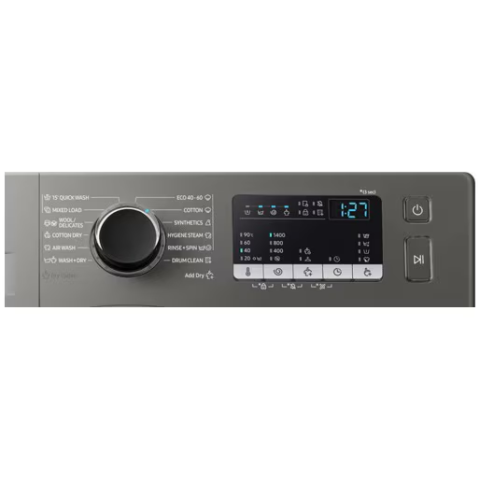 Masina de spalat rufe cu uscator Samsung WD80T4046CX/LE, Spalare 8 kg, Uscare 5 kg, 1400 RPM, Clasa C, Eco Bubble, Bubble Soak, Steam, Airwash, Motor Digital Inverter, Inox [1]