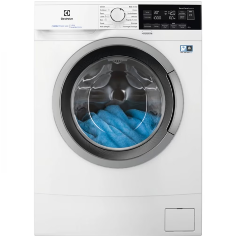 MASINI DE SPALAT SI USCATOARE RUFE - Masina de spalat rufe Slim Electrolux EW6SM326SE, 6 kg, 1200 RPM, Clasa B, TimeManager, Motor Inverter, Sistem SensiCare, Antialergic cu abur, Rapid 14 min, Alb