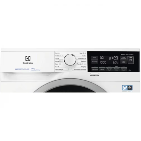 Masina de spalat rufe Slim Electrolux EW6SM326SE, 6 kg, 1200 RPM, Clasa B, TimeManager, Motor Inverter, Sistem SensiCare, Antialergic cu abur, Rapid 14 min, Alb [1]