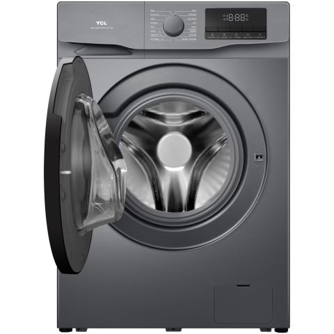 Masina de spalat rufe TCL FF0812SA0, 8 kg, 1200 RPM, Clasa A, BLDC Inverter Motor, Steam Wash, Drum Clean, 24 Hour Delay, Honeycomb Drum, Quick Wash 18 min, Add Garment, 16 Programe, Argintiu [2]