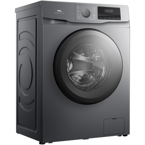 Masina de spalat rufe TCL FF0812SA0, 8 kg, 1200 RPM, Clasa A, BLDC Inverter Motor, Steam Wash, Drum Clean, 24 Hour Delay, Honeycomb Drum, Quick Wash 18 min, Add Garment, 16 Programe, Argintiu [1]