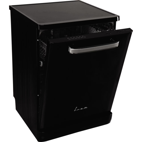 Masina de spalat vase Fram FDW-VRR606BKE++, 12 seturi, 6 programe, Clasa E, Display LED, Pornire intarziata, Aquastop, 60 cm, Negru [1]