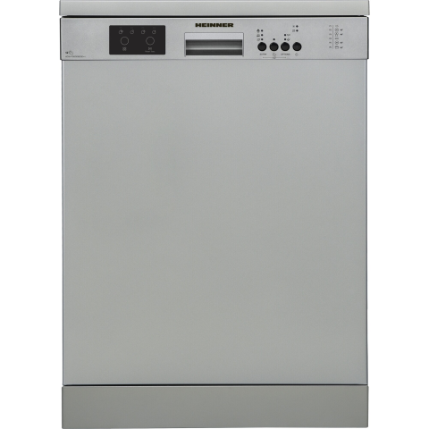 MASINI DE SPALAT VASE - Masina de spalat vase Heinner HDW-FS6006DSE++ , 12 Seturi, 6 programe, Clasa E,Control electronic, Display led, Program rapid 30, Program pahare, Half load, Aquastop, 60 cm, Argintiu