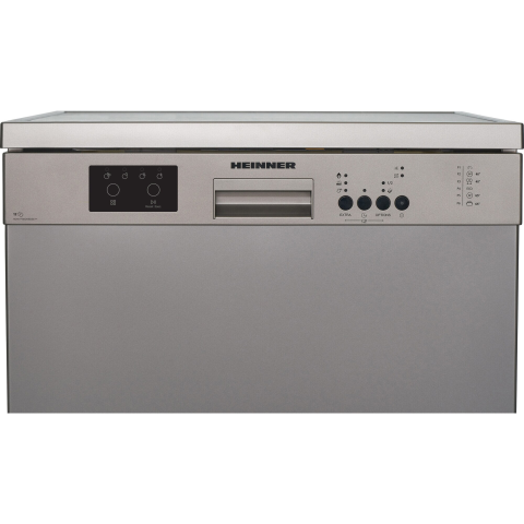 Masina de spalat vase Heinner HDW-FS6006DSE++ , 12 Seturi, 6 programe, Clasa E,Control electronic, Display led, Program rapid 30, Program pahare, Half load, Aquastop, 60 cm, Argintiu [3]