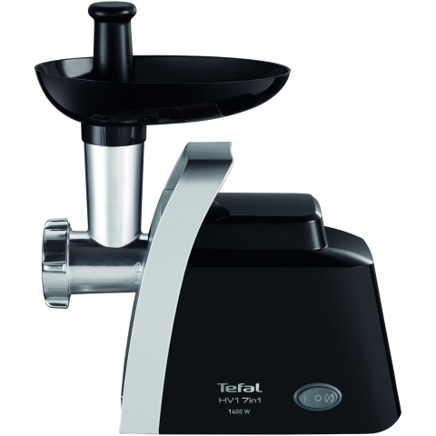 Masina de tocat carne Tefal HV1 NE109838, 1400W, 1.7 kg/ min, accesorii incluse, functie reverse, inox [3]