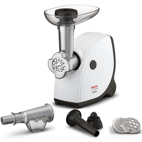 MASINI DE TOCAT SI APARATE DE VIDAT - Masina de tocat carne Tefal HV4 NE463138, 2.3kg/min, 6 in 1, 2000 W, Alb