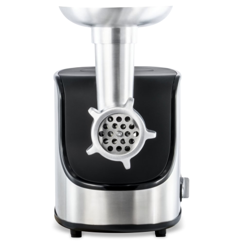 Masina de tocat Zass ZMG06, 1600W, 1.6 kg/min, 2 trepte de viteza, 3 site de inox, accesoriu carnati, negru/inox [2]