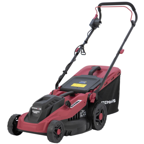 CURTE SI GRADINARIT - Masina de tuns gazon/iarba electrica Steinhaus PRO-ELM16, 1600W, latime taiere 38 cm, 5 trepte de taiere, inaltime taiere 30-75 mm, sac colector 42 L, taiere/colectare