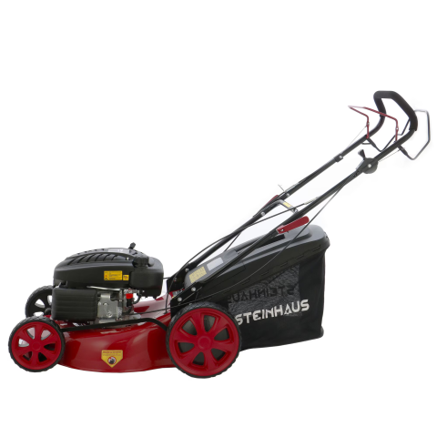 CURTE SI GRADINARIT - Masina de tuns gazon/iarba pe benzina, autopropulsata, Steinhaus PRO-GLM503, 173cc, 4.8CP, latime taiere 51 cm, 10 trepte de taiere, inaltime taiere 25-75 mm, sac colector 60 L, taiere/colectare/mulci