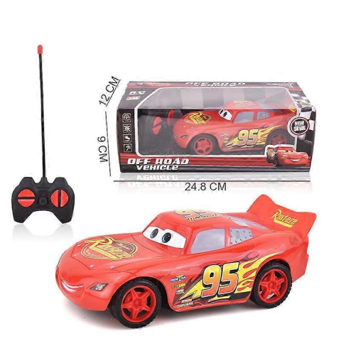JUCARII - MASINUTA VESELA CU RADIO-COMANDA , FULGER MCQUEEN 26×11×10CM, +3ANI