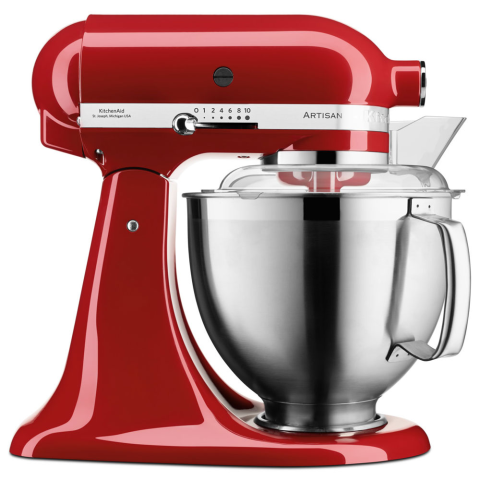 APARATE FRIGORIFICE - Mixer cu bol KitchenAid Artisan, Model 185, 300W, 4.8L, 10 trepte de viteza, 220 V, Rosu